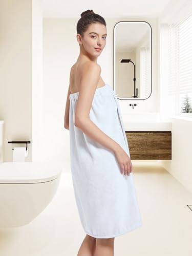 Image of Women'S Soft Wrap Towel Full Length,Bath Robe After Shower Female Plush Long,Spa Bathrobes Lightweight With Pockets