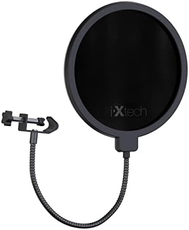 Pop Filter for Mic Pop Filter for Blue Yeti Microphone Pop Filter Mic Pop Filter Dual Layered Sound Shield Guard Windscreen with a Flexible 360 Degree Gooseneck Clip Stabilizing.