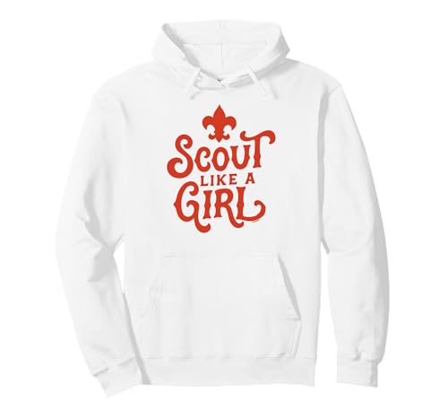 Scout Like A Girl Fleur De Lis BSA Cub Scouts Typography �p�[�J�[