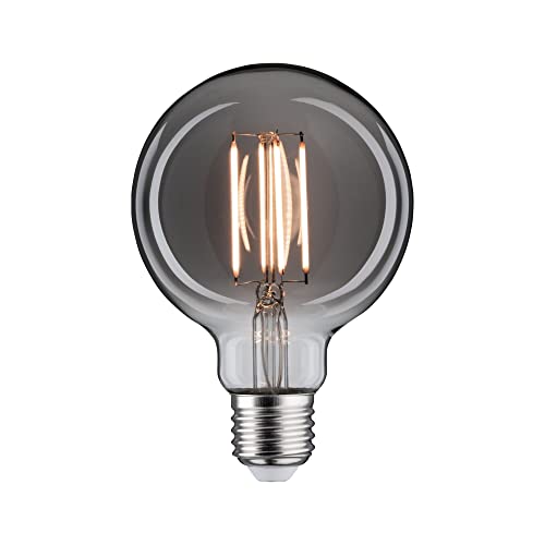 Paulmann 28865 LED lamp 1879 globe gold light 350lm 8 watt dimmable smoked glass vintage 1800 K E27 bulb, Smoky Glass, 360lm