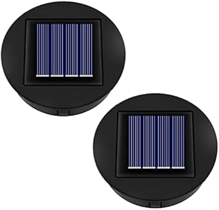 Solar Light Replacement Top 8cm for Outside Lanterns, 1.2V 600mAh, IP44 Replacement Solar Panels with Warm Light, LED Solar Replacement Top Unit for Outside Garden Lantern Solar Lamp, 2PCS