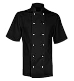 Manteau de chef unisexe à manches courtes pour homme et femme