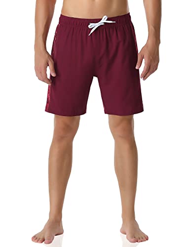unitop Men's Volley Board Shorts Lightweight Water Sports Drawstring Swim Shorts with Lining2