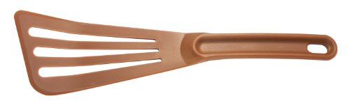 Image of Mercer Culinary Hell's Tools Hi-Heat Slotted Spatula, 12 Inch x 3.5 Inch, Brown