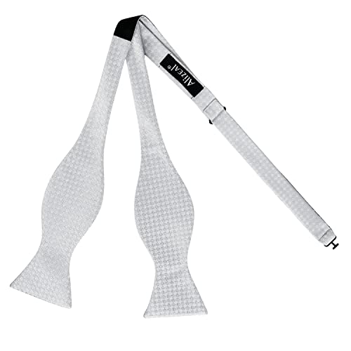 Image of Alizeal Mens 2pcs Solid Self-tied Bow Tie Set