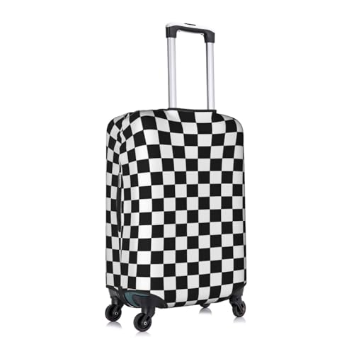 Checkered Stripes Tsa Approved Luggage Cover For 18-32 Inch Suitcases Scratch-Resistant Stretch Luggage Cover3