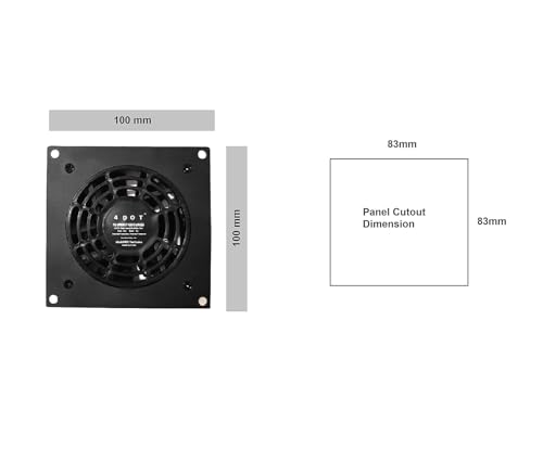 Image of 4 DOT FOURDOT COOLINGS Exhaust /Intake Cooling System For Enclosed System /Drawer /Almirah /Rack For Home (4 Inch Model 180) Gaming Console
