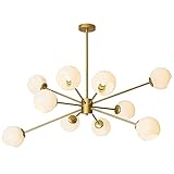 Altura ajustable: altura ajustable de las varillas para que coincida mejor con la decoración de su hogar.Con 3 brazos: 30 cm/11,8 pulgadas+20 cm/7,87 pulgadas+10 cm/3,9 pulgadas.Está perfectamente diseñado para adaptarse a su techo, ya sea para el comedor, la sala de estar, el dormitorio, la cocina, el vestíbulo, la entrada o cualquier otro lugar.