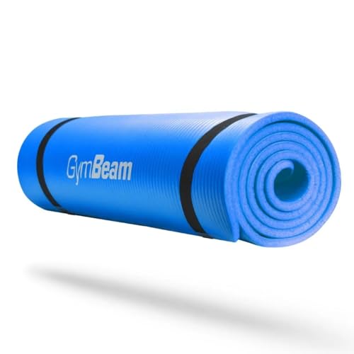 GymBeam Fitnessmatte und Yogamatte - universelle Übungsunterlage, perfektes Zubehör für Fitness, Yoga oder Aerobic, rutschfeste und hochwertige Gymnastikmatte, aus feinem PVC, 180x61x1 cm (Blue)