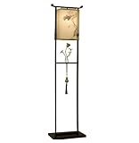 Floor Lamp Chinese Floor Lamp with Fabric Shade for Living Room Retro E27 Standing Reading Light Vertical Tall Bedside Lamp Bedroom Study