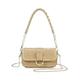cuifaily Bolsa de ombro feminina linda bolsa de corrente pequena bolsa transversal, Dourado, 7.87 Inches X 4.72 Inches X 1.97 Inches