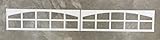 2 Amarr Cascade Long Panel Replacement Inserts for Amarr Garage Doors White Mullion Trim 38.5' x 11' ONLY FITS Amarr & Pella Garage Doors