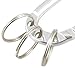 uxcell Aluminum Alloy Bag D Shaped Spring Loaded Carabiner Hook Split Keyring Silver Tone