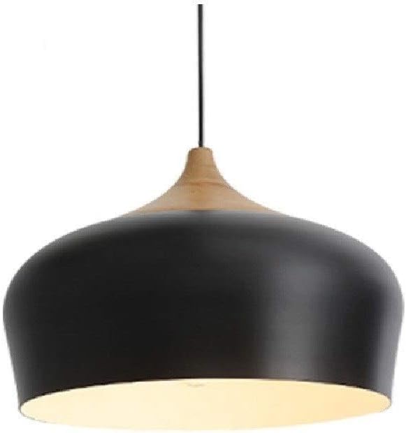 Lustre LED moderne noir suspension réglable E27 pour plafond salon et chambre