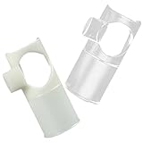 Veemoon 2 Stück Flötenmundstück Ersatzteile für Querflöte C/D Tonhöhe Transparent Beige Langlebig und Formstabil Zubehör für Anfänger und Profis