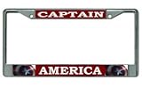 Captain America Chrome License Plate Frame