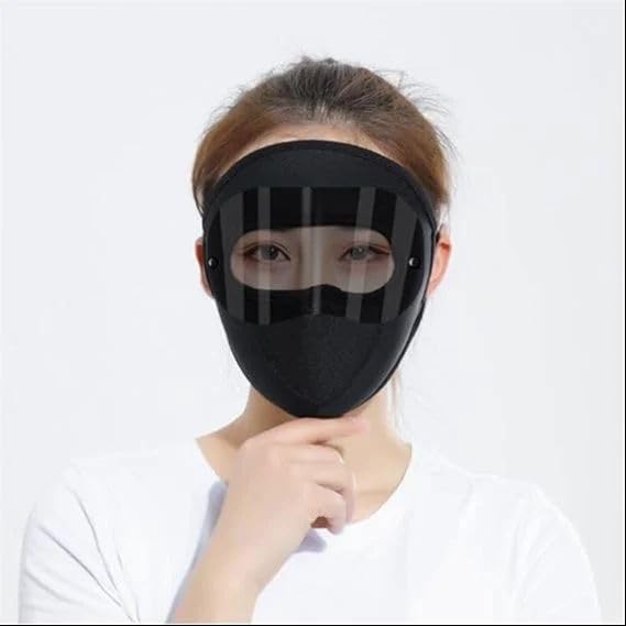 Image of Unisex Face Mask Windproof Full Face Mask Anti Fog Removable Eye Protection Screen Summer Keep Warm Cycling Mask Motorcycle Mask for Women and Men- Pack of 1