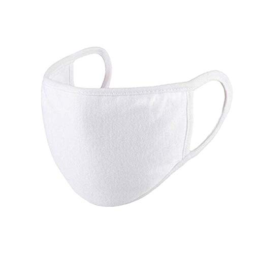 4 Mundmasken für Freizeit Sport Training Mundschutz Staub Pollen Gesichtsmaske Fashion Maske Gesichtsschutz Face Masks Sportmaske waschbar (Weiß)