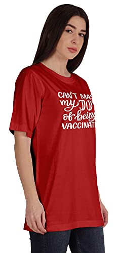 Inkmeso Can't Mask My Joy of Being Vaccinated T,Shirt pour Femme Pro-Vaccin – vue 2