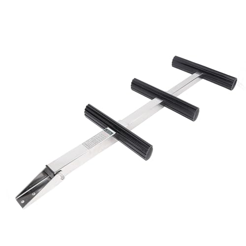 SALALIS Escalera Telescópica Antideslizante de 3 Escalones para Yates Marinos, Embarcaciones a Motor, Escalera de Pontón de Acero Inoxidable con Función de Fácil Retracción para Pontones, Yates,