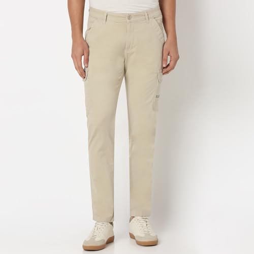 Image of Spykar Men's Regular Cargo Pants