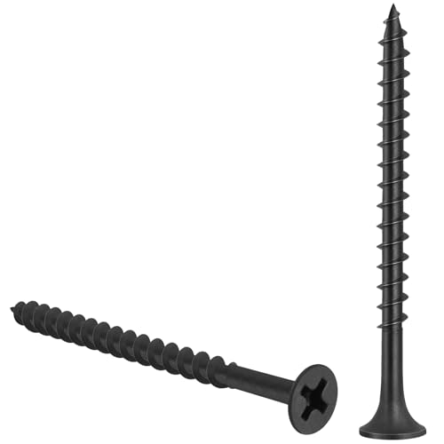 Vgbuy VG30707 70Pcs #8 × 3 Inch Drywall Screws, Black Wood Screws, Coarse Thread Sheetrock Screws, Phillips Head Drive cover