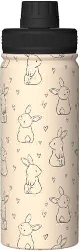 うさぎ ハート 可愛い 兎 アニメ 水筒 真空断熱 保温 保冷 スポーツボトル 人気 ステンレスボトル スポーツ飲料対応 漏れない 直飲み530ml 男の子 女の子 おしゃれ 大人 子供 グッズ キャラクター 雑貨 zj10
