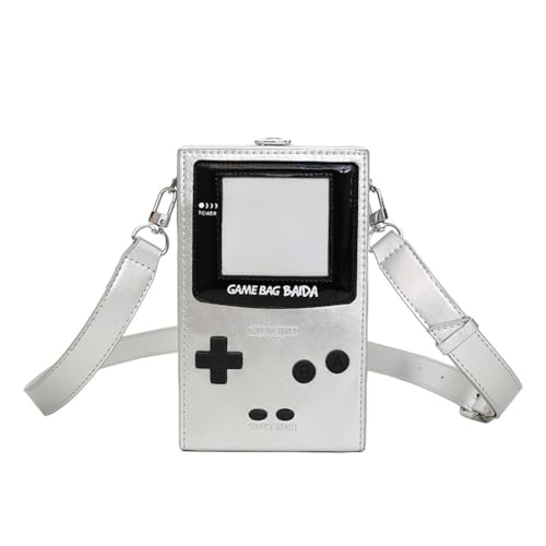 Novelty Controller Game Shaped Box Purse, Kawaii Mini Funny Fashion Shoulder Bag, Lightweight Leather Unique Crossbody Bag