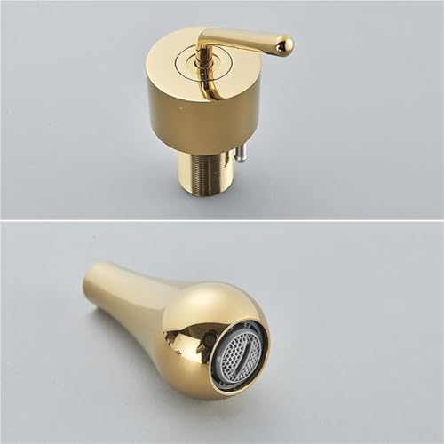 Mitigeur de plafond goutte d'eau or pour une baignoire moderne