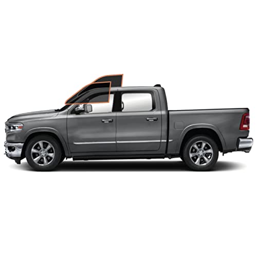 DIY-MotoShield Pro Premium Professional 2mil Precut Ceramic Window Tint Film for 2019-2021 Dodge Ram 1500 Crew Cab — (Front Driver/Passenger 25%)