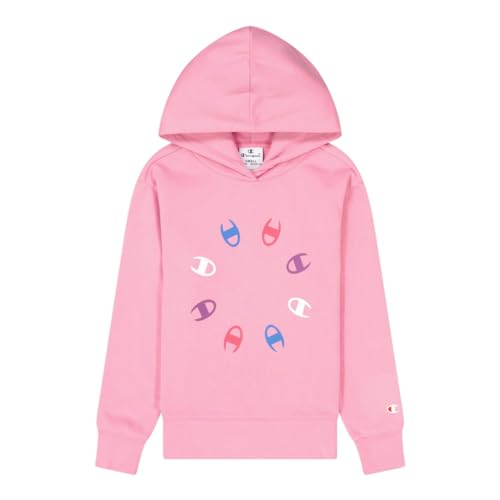 Champion Legacy Graphic Shop G-Ultralight Powerblend Fleece Sudadera con Capucha para niñas y niñas, Rosa Fucsia, 9-10 Años