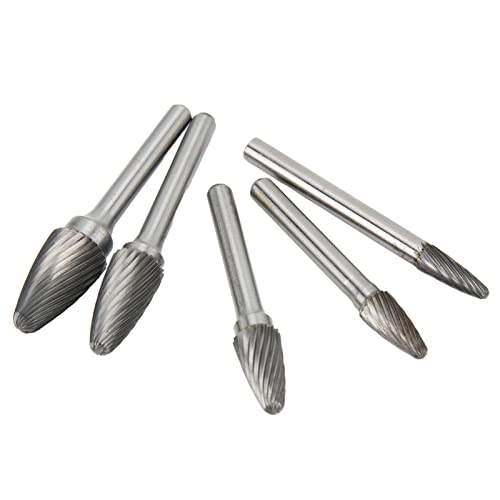 Kit de 5 fresas de carburo para torneadora con vástago 6mm