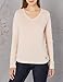 Carhartt Relaxed Fit Midweight Long Sleeve V-Neck T Shirt Ash Rose