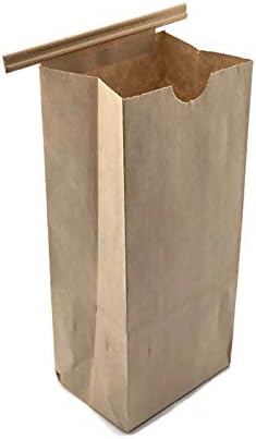 NEWPAK 1/2LB(8oz)-1LB(16oz)-2LB(32oz)-3LB(48oz)-5LB(80oz) Natural Kraft Tan Grease Resistant Tin Tie Bags 250pcs (1/2LB(8oz) 3 3/8 x 2 ½ x 7 ¾)