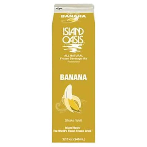 Island Oasis Banana Frozen Beverage Mix, 32 Fluid Ounce -- 12 per case. Cover