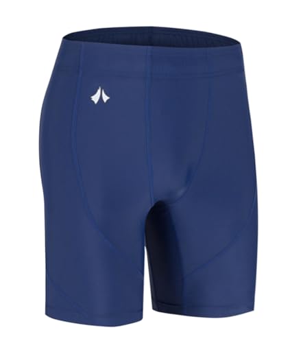 Image of Navy Blue & Black Mens Swim Jammers - Ergonomic Training Athletic Swimsuit