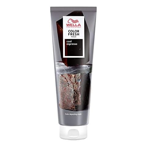 Wella Professionals Color Fresh Mask, Temporary Colour Refresh Treatment, Semi-Permanent Hair Dye, Hair Gloss Treatment for Brunette Hair, Cool Espresso 150 ml Cover