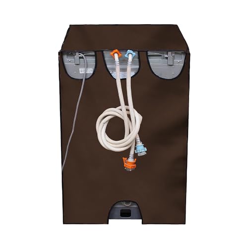 Image of Wings Star Front Load Washing Machine Cover Suitable for Bosch 6.5 kg, 7 kg, 7.5 kg, 8 kg, 8.5 kg, 9 kg. (63X63X81 CMS, Brown)