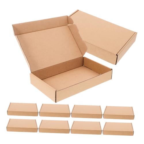 GARIOUANS 20 piezas Cajas Pequeñas de Cartón Corrugado para Envío Plegables con Cierre Seguro Resistentes para Embalaje Almacenamiento y Paquetería Paquete de Unidades