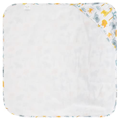 Image of Stephen Joseph Baby Muslin Hooded Towel with Washcloth, Zoo