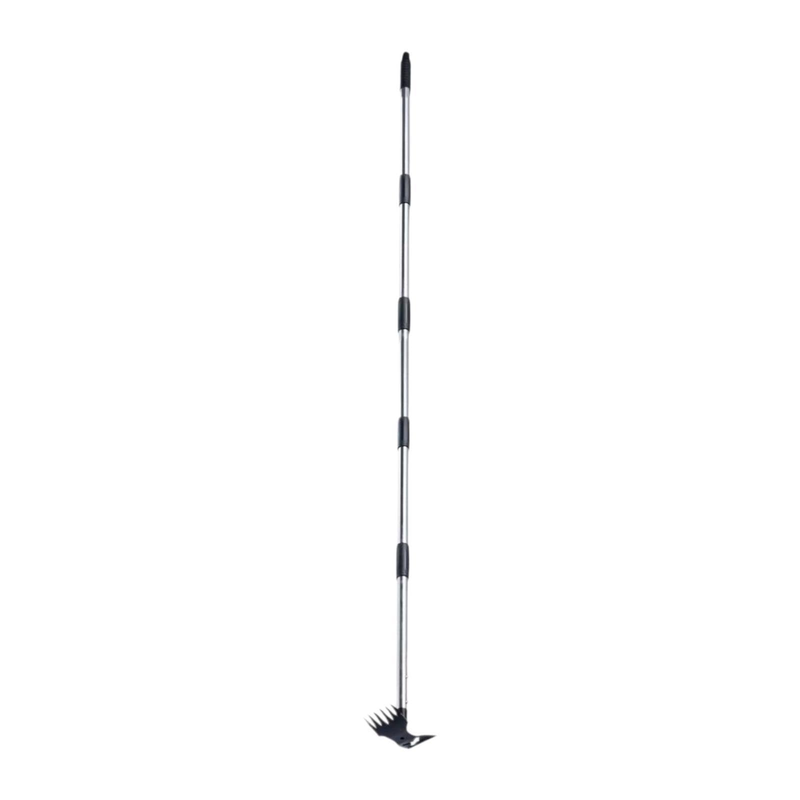 Rastrillo Manual Resistente para Desherbar con Cabezal de Doble Punta, Herramienta de Mantenimiento de Jardín, de Acero Al Carbono, Desherbador, 5 Secciones