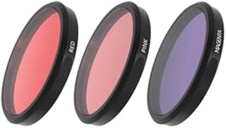 Filtros de buceo de lente de cámara Set de filtros de color rojo rosa púrpura para cámara de acción Insta360 GO 3