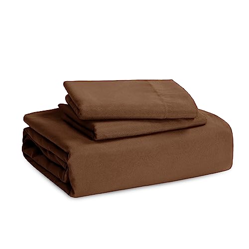 Image of Bedsure Brown Duvet Cover King Size - 3 Pieces Prewashed Cotton-Like Extra Soft Bedding Set, Includes 1 Duvet Cover 104x90 Inches with Zipper Closure & 2 Pillow Shams, Comforter Not Included