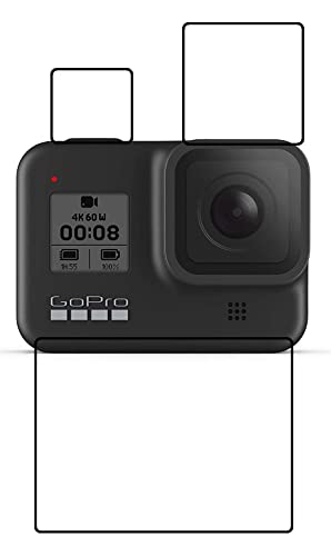 Image of M.G.R.J Tempered Glass Screen Protector for GoPro Hero 8 with Edge to Edge Coverage and Easy Installation kit (Transparent)