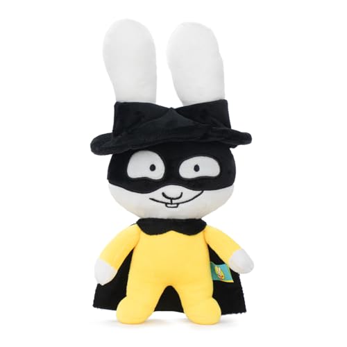 Doudou peluche Simon Lapin Gaspard Héros 32 cm Barrado souple