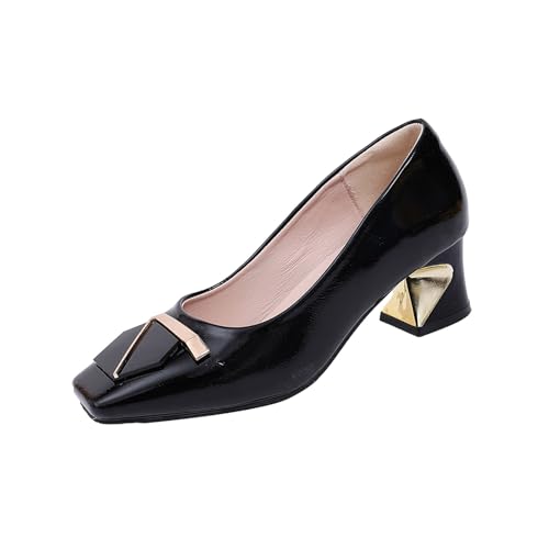 Chaussures à talon moyen confortable pour femme au bout carré élégant