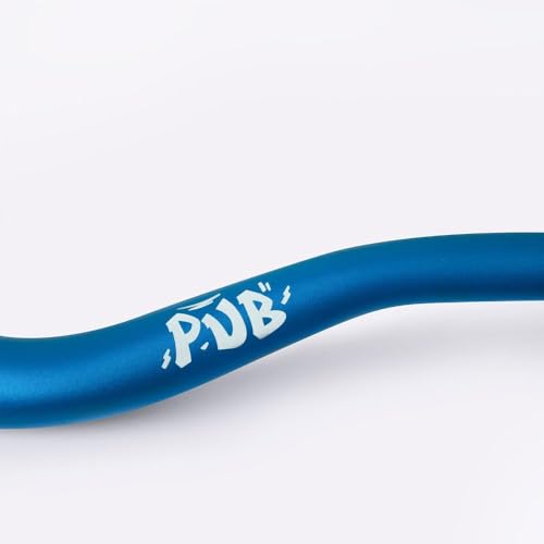 Guidão Hupi Pub Rise 40 31,8mm x 800mm - Azul, Cor: Azul