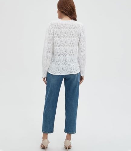 Luxveer Dressy Lace Tops For Women Blouses For Women Casual V Neck Button Down Shirts For Women Black thumb #5