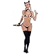 IDOPIP Damen Cosplay Dessous Set Japanische Anime Katze Kostüm Sexy Outfits für Cosplay Party, Halloween, Karneval Schwarz 02 one size