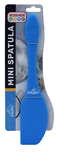 Dairy Blue Silicone Mini Spatula - Heavy Duty, High Grade Silicone for Cooking and Baking - Ergonomic Handle and Comfortable Grip - Color Coded Kitchen Tools - The Kosher Cook